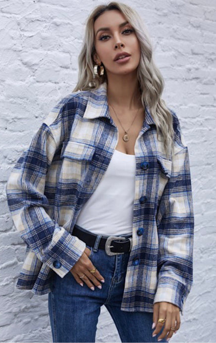 Flannel shirt jacket